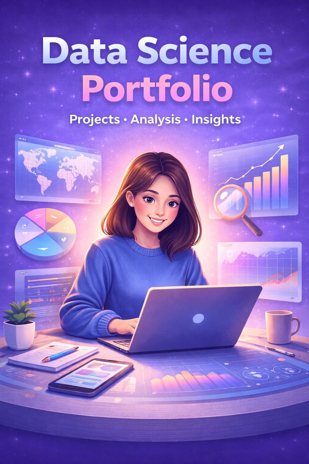 Data Science portfolio hero graphic